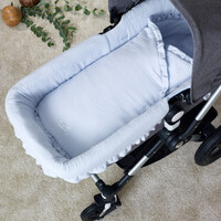 Babynestje kinderwagen Mousseline (lichtblauw) - Little Mack