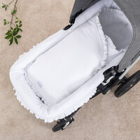 Babynestje kinderwagen Mousseline (wit) - Little Mack