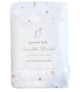 Poetree Kids: Baby Accessoires Swaddle Moons & Stars - Poetree