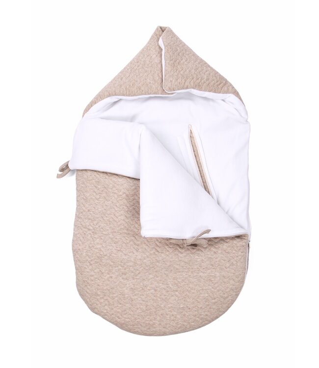 Voetenzak 5-punts gordel Chevron Light Camel - Poetree Kids