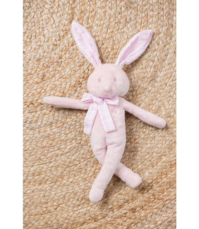 Knuffel Konijn Augustin met strik  (lichtroze) - Tartine et Chocolat