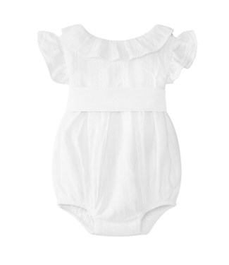 Laranjinha: Babykleding & Accessoires Shortie strik + ruche mouwen - Laranjinha