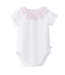 Laranjinha: Babykleding & Accessoires Body/romper popeline kraag (lichtroze) - Laranjinha