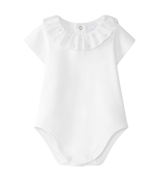 Laranjinha: Babykleding & Accessoires Body/romper popeline kraagje + borduursel - Laranjinha