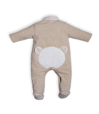 First (My First Collection): Exclusieve Babykleding & Accessoires Babypakje teddy streep (beige/wit) - First (My First Collection)