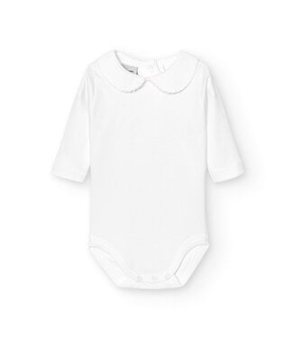 Babidu: Babykleding Body/romper pique kraagje lange mouw - Babidu