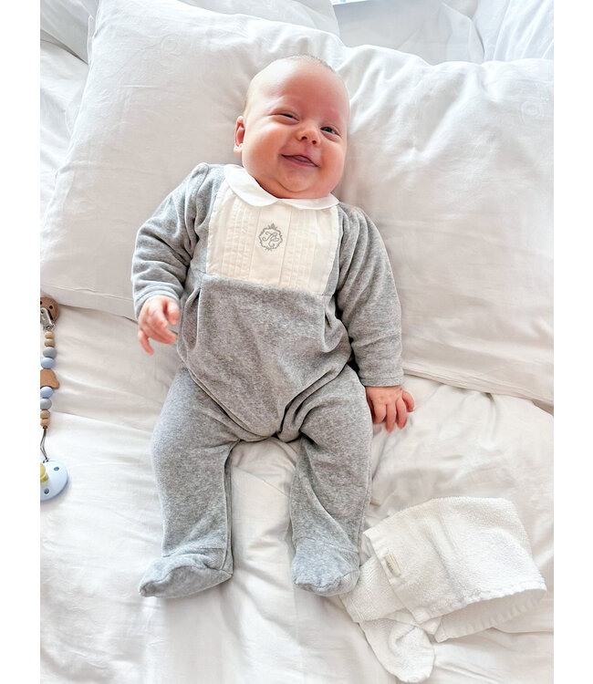 Babypakje TC logo geborduurd (lichtgrijs) - Tartine et Chocolat