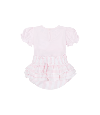 Deolinda: Baby & Kinderkleding Set 2-Delig: Top + Bloomer Kika Streepjes print - Deolinda