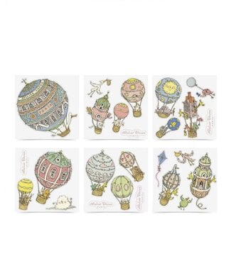 Atelier Choux Paris Muurstickers Hot Air Balloons - Atelier Choux