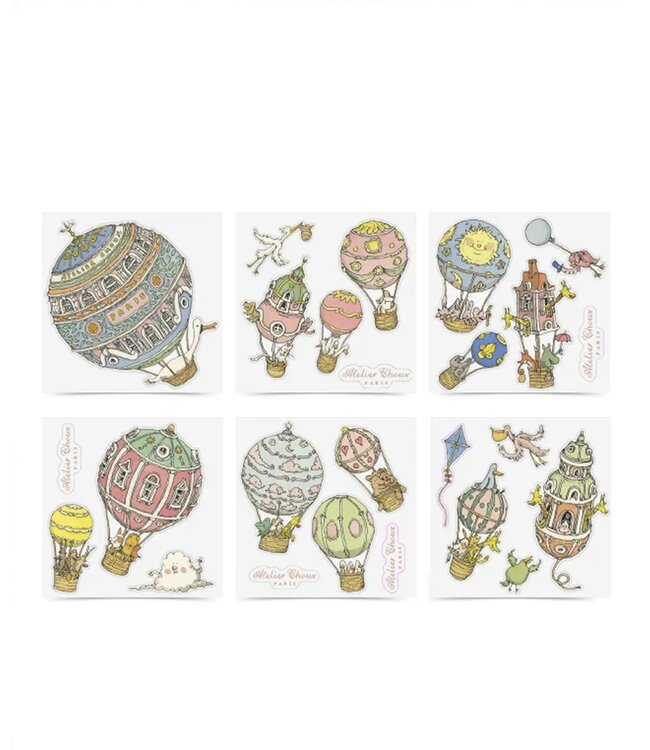 Muurstickers Hot Air Balloons - Atelier Choux