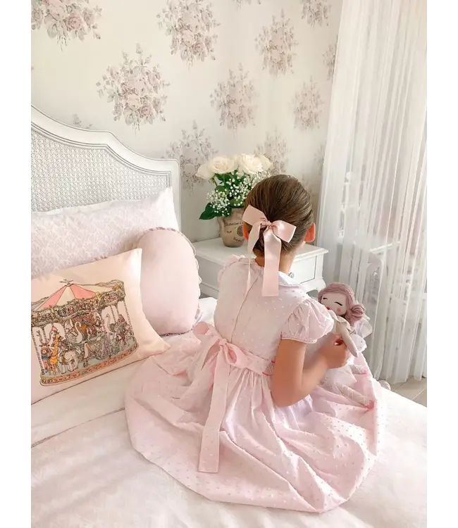 Satin Cushion Cover Carrousel (pink) - Atelier Choux