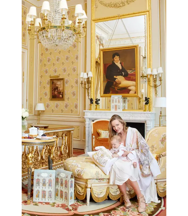 Satin Cushion Cover Carrousel (pink) - Atelier Choux