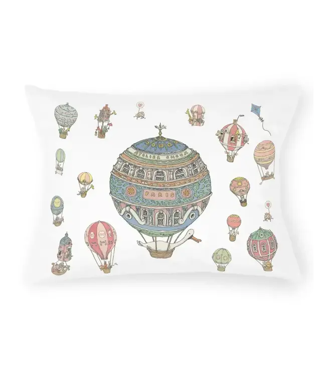 Satin Cushion Cover Hot Air Balloons - Atelier Choux