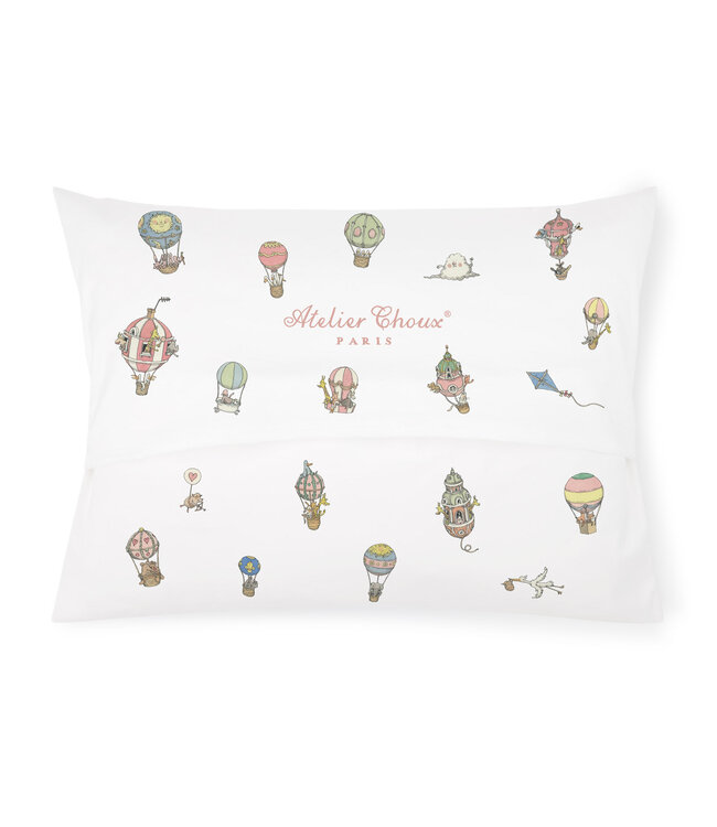 Satin Cushion Cover Hot Air Balloons - Atelier Choux