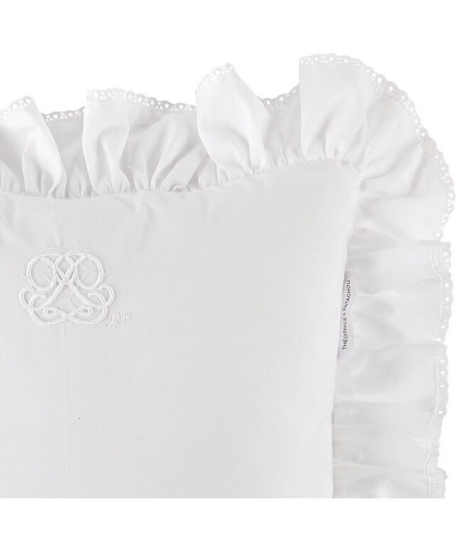 Sierkussen Volant Cotton White - Theophile et Patachou