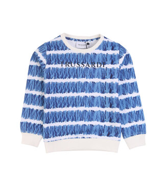 Trussardi : Kinderkleding Sweater blauwe print -Trussardi