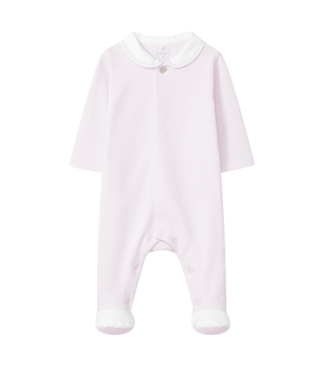 Laranjinha: Babykleding & Accessoires Babypakje kraagje + borduursel (lichtroze) - Laranjinha