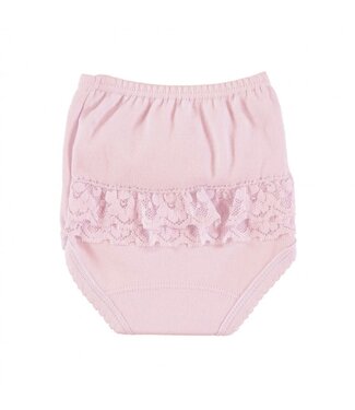 Babidu: Babykleding Luierbroekje kanten ruches (roze) - Babidu