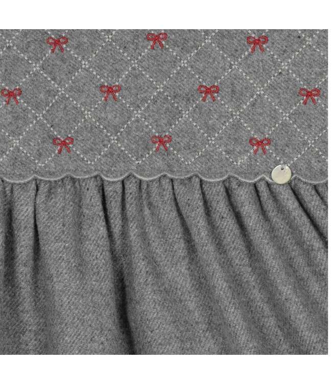 Jurk wolmix + strikjes - Purete