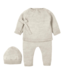 Mac ilusión: Stijlvolle Babykleding Babypakje 2-delig + mutsje overslag gebreid (naturel) - Mac Ilusion
