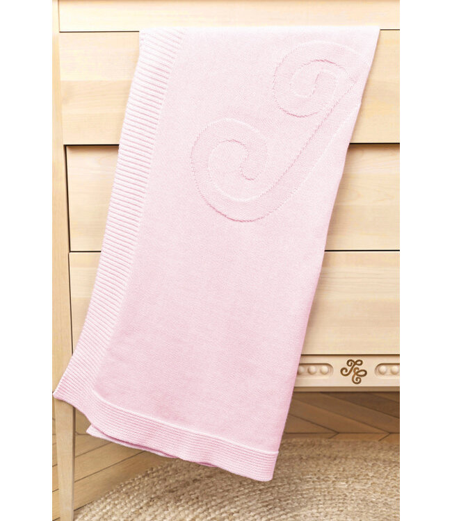 Deken Monogram (lichtroze) - Tartine et Chocolat