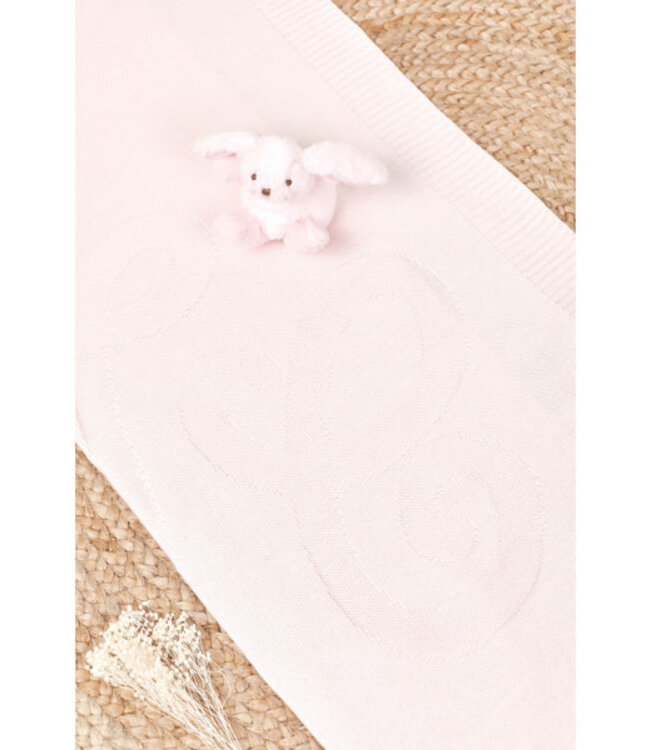 Deken Monogram (lichtroze) - Tartine et Chocolat