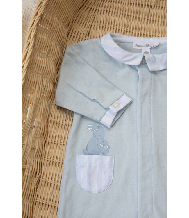 Babypakje Garda konijntjes (lichtblauw) - Tartine et Chocolat