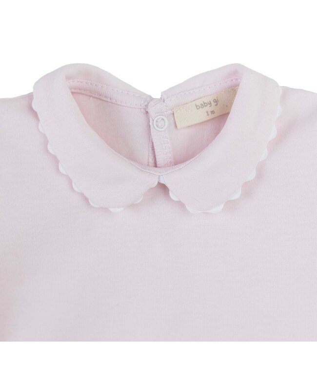 Body/romper serpetine kraagje (lichtroze) - Baby Gi