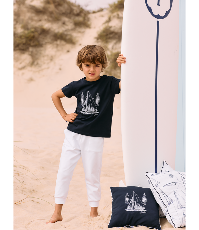 T-shirt Navy met boot - Patachou