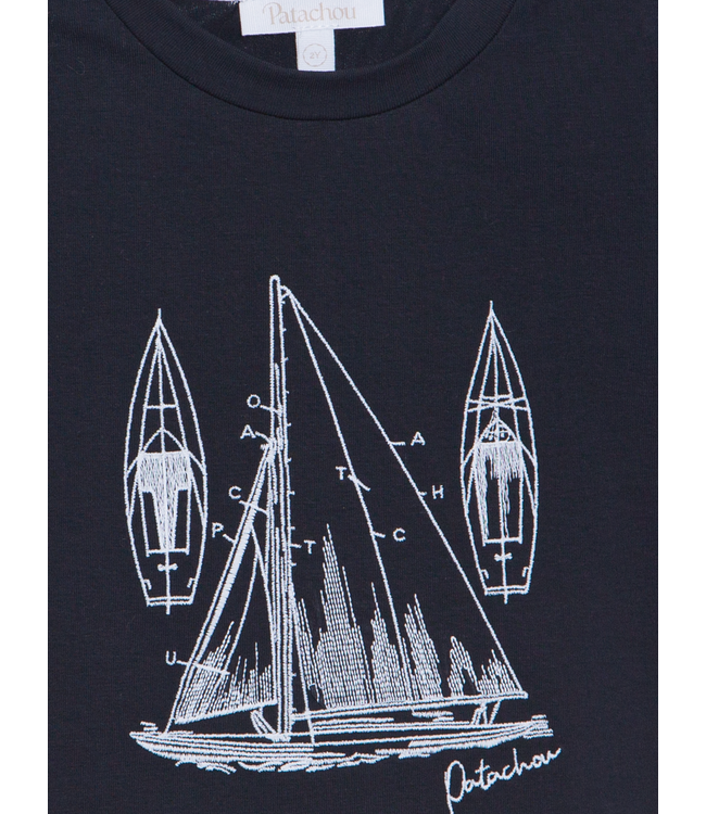 T-shirt Navy met boot - Patachou