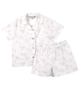 Pureté: Babykleding Pyjama Toile de Jouy (lichtroze) - Purete