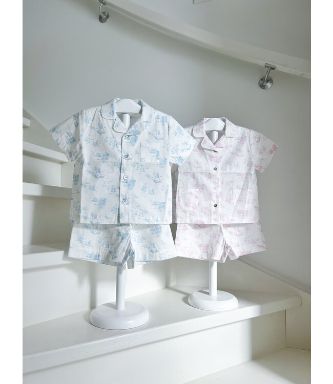 Pyjama Toile de Jouy (lichtblauw) - Purete