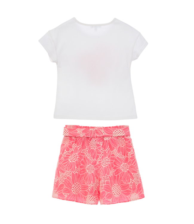 Set 2-delig embroidery koraal - Patachou