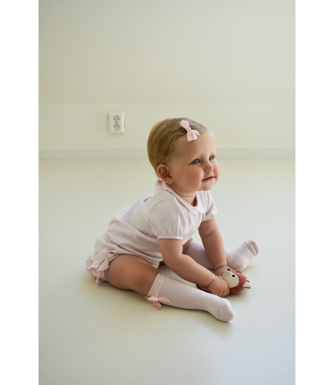 Body/romper serpetine kraagje (lichtroze) - Baby Gi