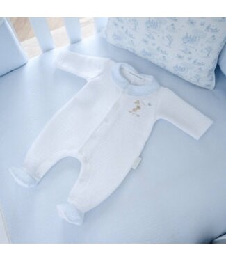 Théophile & Patachou: Exclusieve en tijdloze baby- & kinderproducten Babypakje kraag Garden Party Blue - Theophile et Patachou