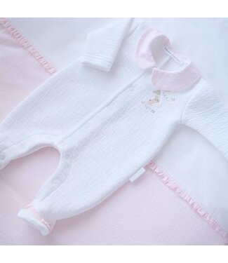 Théophile & Patachou: Exclusieve en tijdloze baby- & kinderproducten Babypakje kraag Garden Party Pink - Theophile et Patachou