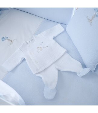 Théophile & Patachou: Exclusieve en tijdloze baby- & kinderproducten Babypakje tweedelig Blue Graden Party - Theophile et Patachou