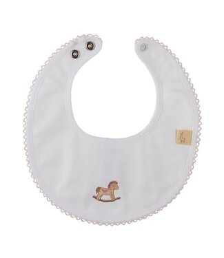 Baby Gi ( Baby & Kinderkleding) Slabber rocking horse met bies (lichtroze) - Baby Gi
