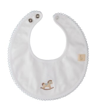 Baby Gi ( Baby & Kinderkleding) Slabber rocking horse met bies (lichtblauw) - Baby Gi