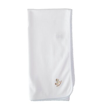 Baby Gi ( Baby & Kinderkleding) Spuugdoek rocking horse met bies  (lichtblauw) - Baby Gi