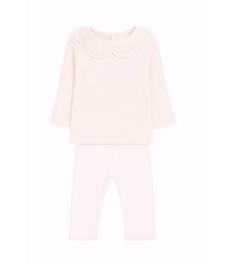 Tartine et Chocolat: Babykleding & Kinderkleding Set 2-delig rib (pale pink) - Tartine et Chocolat