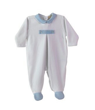 Baby Gi ( Baby & Kinderkleding) Babypakje ruit velours (lichtblauw) - Baby Gi