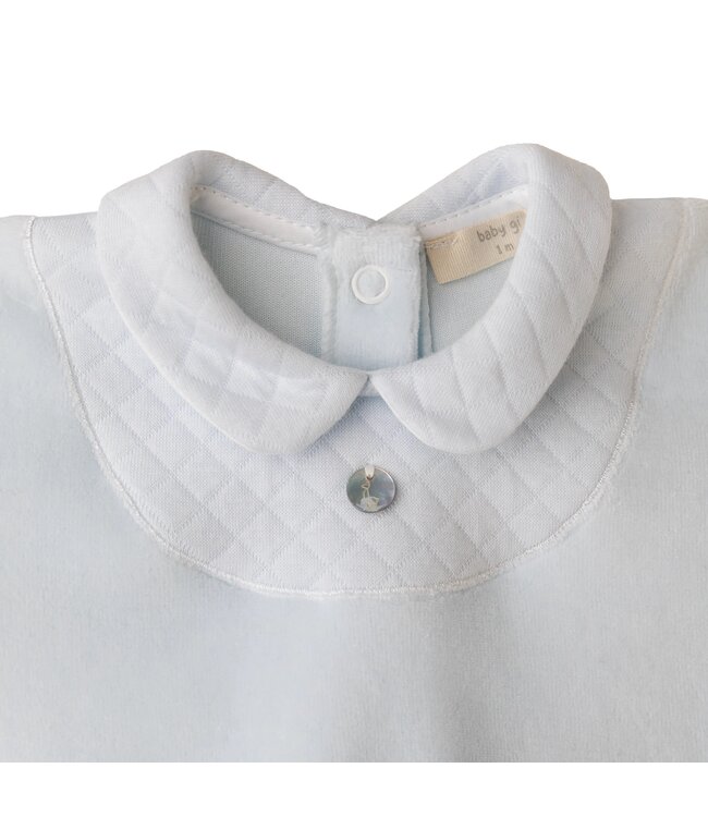 Babypakje velours kraag quilt (lichtblauw) - Baby Gi