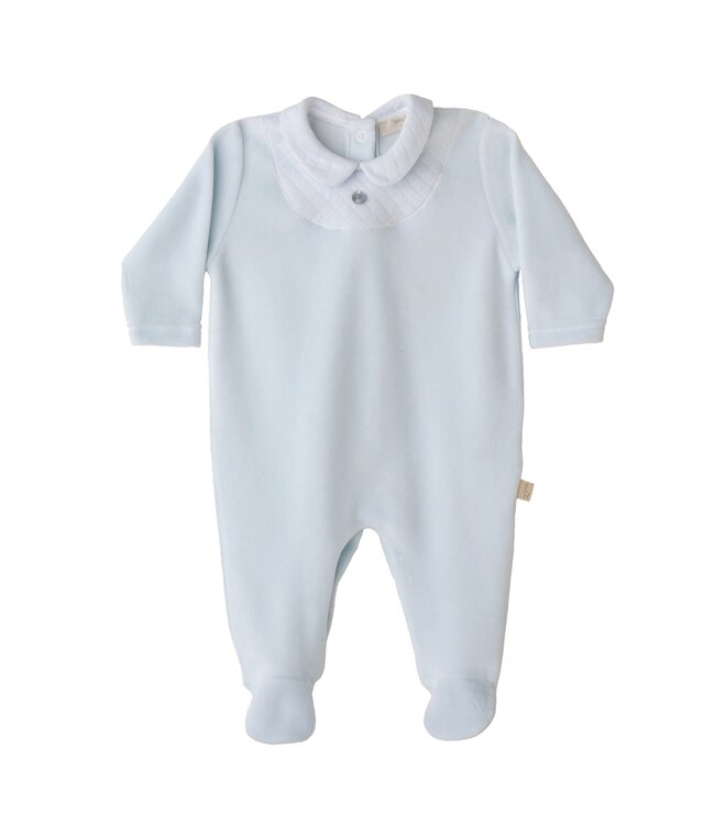 Babypakje velours kraag quilt (lichtblauw) - Baby Gi