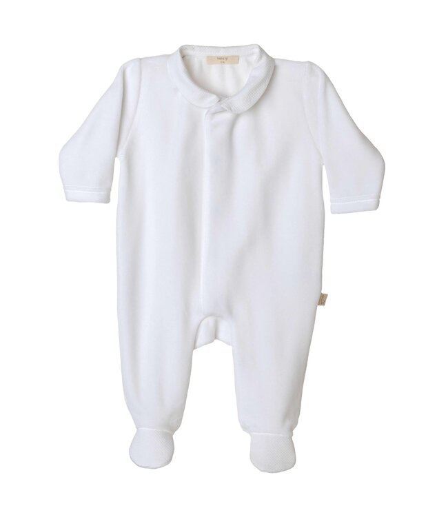 Babypakje velours (wit) - Baby Gi