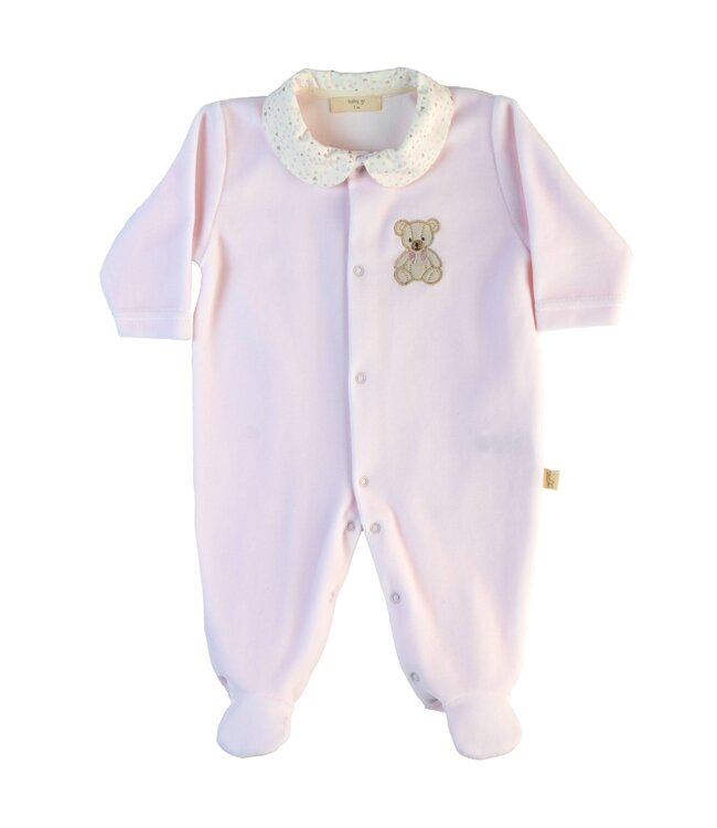 Babypakje teddy velours (lichtroze) - Baby Gi