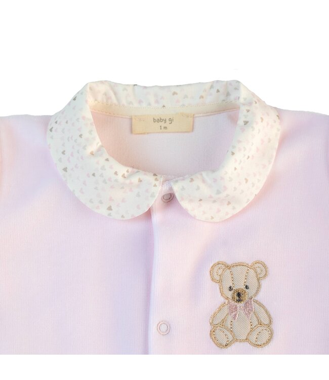 Babypakje teddy velours (lichtroze) - Baby Gi