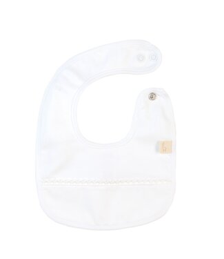 Baby Gi ( Baby & Kinderkleding) Slabber met bies (wit) - Baby Gi Baby Gi ( Baby & Kinderkleding) Slabber met bies (wit) - Baby Gi