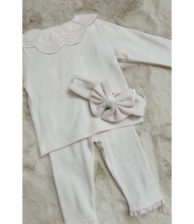 Set 2-delig rib (pale pink) - Tartine et Chocolat