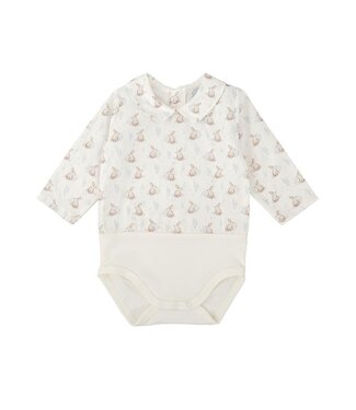 Babidu: Babykleding Body/romper Konijntjes (Lichtblauw) - Babidu